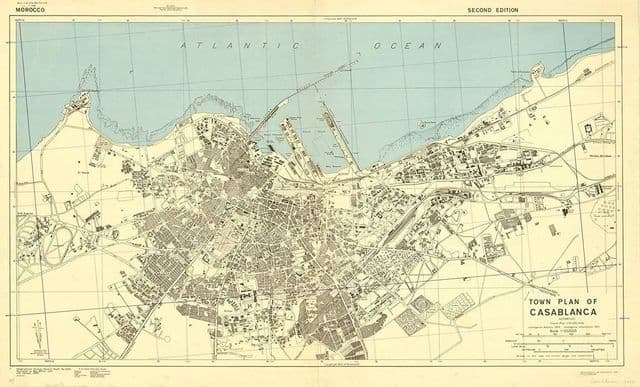 Casablanca historical map